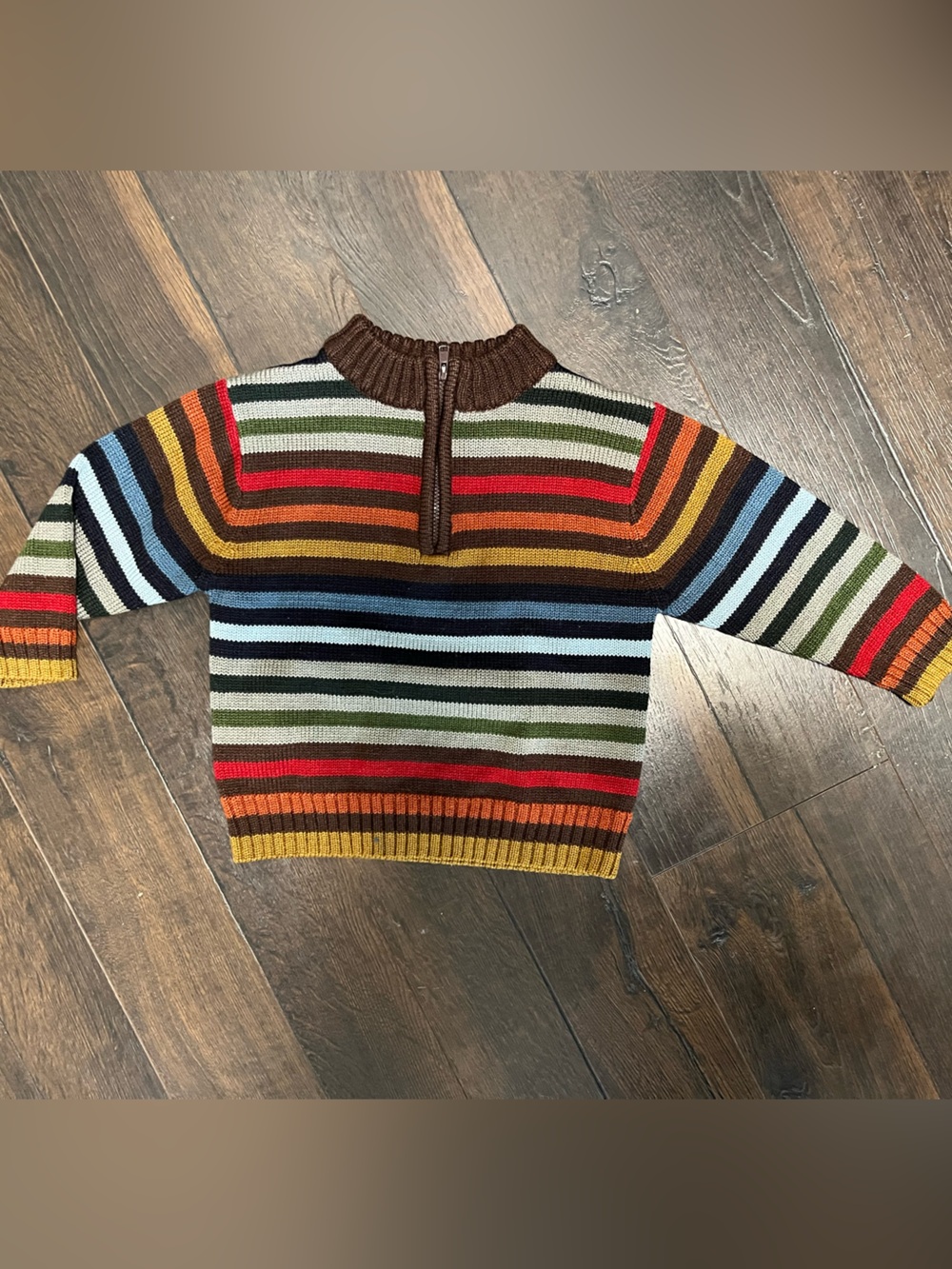 Striped Multicolor Half-Zip Sweater - Women